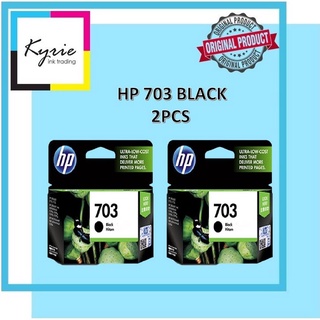 HP 703 Black Original Ink Advantage Cartridge Set of 2 (CD887AA)