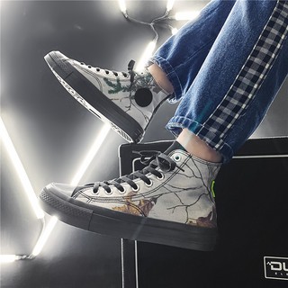 ❧2021 spring new medium high top Canvas Shoes Boys solid color middle school students casual shoes breathable sports board shoes 9207