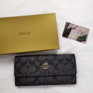 KATHY#Co ach bifold wallet high quality with box & card (6)