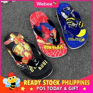 shoes for man☌☸BOY Spider-Man Bat-man Avengers Super-man Cartoon Slippers for kids boys #C87