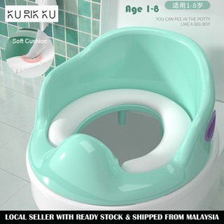 Baby Children Kid Potty Training Toilet Seat Soft Cushion With Handle