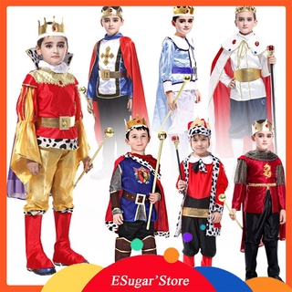 Kids Boys Prince King Cosplay Costume European Royalty Party Royal Birthday Christmas Fantasia Costumes