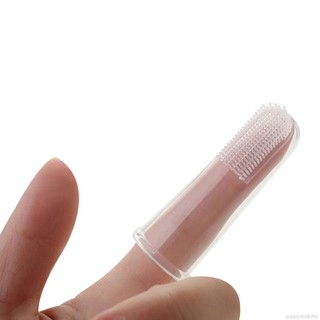 Transparent Soft Silicone Pet Tooth Brush Finger Toothbrush Bad Breath Care Pet Dog Cat Cleaning Sup (6)
