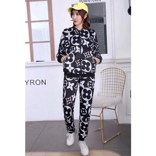 New Arrival cotton spandex terno longsleeve jacket and pants (1)