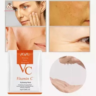 ◘✻10PCS Zozu Vitamin C Face Masks Hydrating Moisturizing Mild Repair Facial Skin Oil Control Sheet M