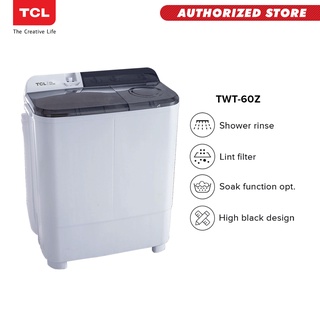 TCL 6KG Twin Tub Washing Machine with Air Dryer, Control Knob Cover, Elevated Stand TWT-60Z