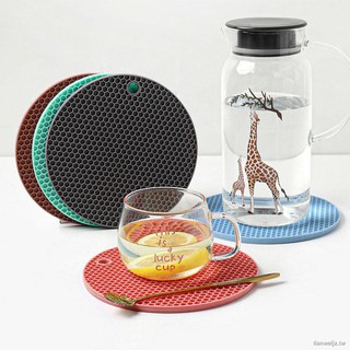 Kevin xu Silicone Table mat Round Honeycomb Type Heat Resistant Cup Coaster