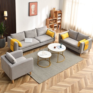Fabric Sofa Living Room Small Apartment Modern Simple Technology Cloth Net Red Small Sofa Rental Room Simple Sofa Living Room