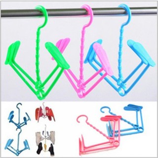 LP♥New Drying Clothes Rack Hanger Shoe Folding Rack (1)