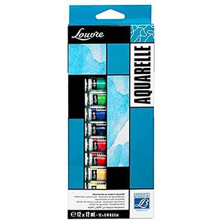 Lefranc and Bourgeois Louvre Aquarelle Watercolor Set of 12 (12ml Tubes)