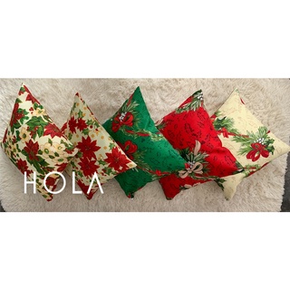 HOLA Throw Pillowcase - PRINTED CHRISTMAS Throw Pillow Cover White Zipper - PRICE PER PIECE