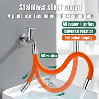 360° rotatable universal extension tube free bending faucet extension extension for cleaning