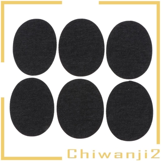 [CHIWANJI2] 6x Denim Iron on Fabric Patches Oval Pants Jeans Patches Craft Repair Kit