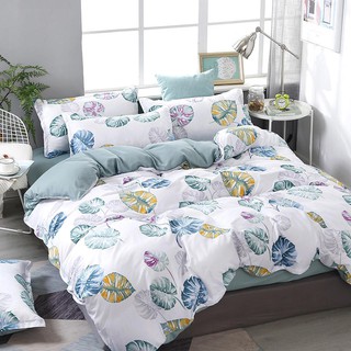 [COD]Muji wind 4 in 1 Bedding Set Single/ Queen/ King Size Pillowcase Bedsheet Duvet Cover Comfort