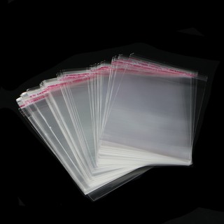 （goo） 100pcs Self Adhesive Plastic Bag OPP Clear Jewelry Packaging 10x15cm