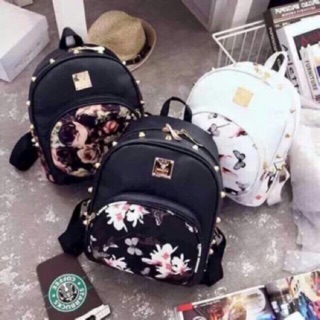WJF Fashion Korean Girls Foral Backpack Bag (1)