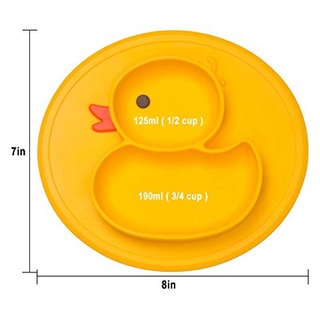 Silicone Divided Toddler Plates - Portable Non Slip Suction Plates f6Xb