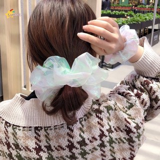 KoreansAnti-radiation mask lanyard chains☍✒◇LK Mermaid Ji Colorful Hair Band Ring Shiny Rope Large
