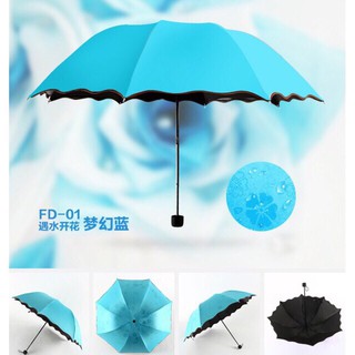 Magic uv folding sun/rain windproof flowering umbrella (4)