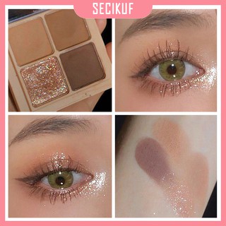 Secikuf Eyeshadow Palette 4 Colors Beauty Eyeshadow Long-lasting Eye Shadow Make Up