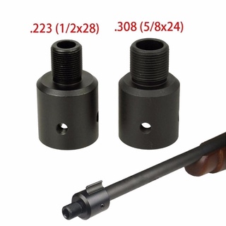 Ruger 10/22 threaded tube adapter Muzzle Brake Adapter 1/2-28 5/8-24 Tighten with 3 Black Set Screws (7)