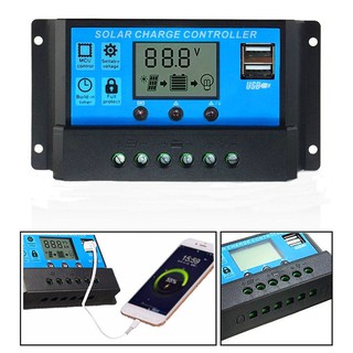 10A 12V24V Solar Panel Charger Controller Battery Regulator Dual USB LCD Display