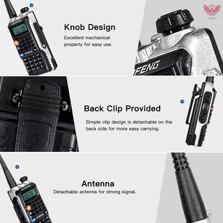 BAOFENG BF-UVB2 Plus FM Transceiver Dual Band LCD Display Handheld Interphone 128CH Two Way Portable Radio Support Long Communication Range Long Standby Time Clear Voice Walkie Talkie Black EU Plug (5)