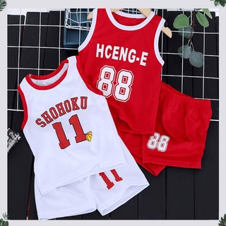 Child Casual Sports Short Sleeve Shorts Suit Basketball Clothes Moisture Absorption And Quick Drying