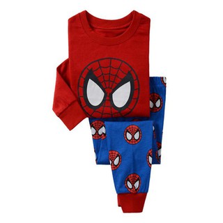2pcs Pajamas Set Spiderman Baby Kids Boys Girls Nightwear Sleepwear Underwear