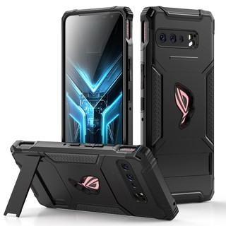 BEST♟ZSHOW Armour Case for ASUS ROG Phone 3 Case Air Trigger Compatible with Kickstand and Dust Plug
