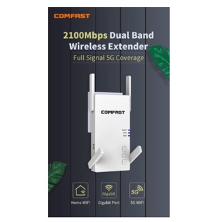 COMFAST AC2100 Wireless Repeater Router 2.4G / 5G Dual Frequency Gigabit Wifi Extender Long Coverage