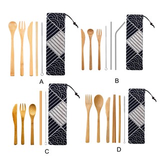 Bamboo Cutlery Spoon Straw Cutlery Set Japanese Cutlery Set