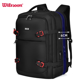 WIERSOON 45L Male Expandable Large Capacity Travel Backpack for 17 inch Laptop Men's Backpack Approv