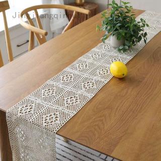 Jingjiangqinhui White Lace Table Runner Cloth Wedding Party Dining Room Banquet Trendy Great