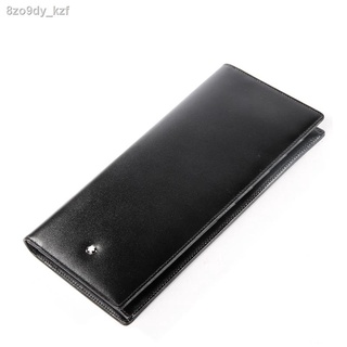 Folding wallet❉MONTBLANC Montblanc genuine men s mid-length leather wallet men s wallet 7165
