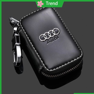 phone keychain◇✼Genuine Leather Key Wallets Double Zipper Car Key Holder Car Keychain