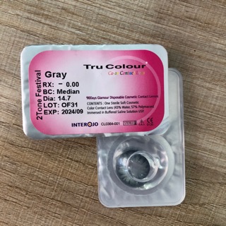 GRAY 14.7 Trucolour Contact Lens NO GRADE