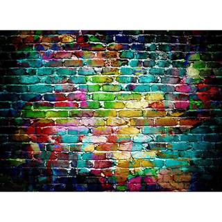 5x7ft Colorful Brick Wall Vinyl Backdrop Photography Props Background For Studio