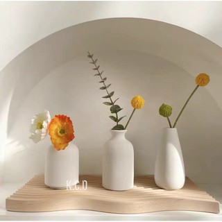 Nordic Minimalism Style Decoration, Elegant Vase for Mantel, Table, Living Room Decoration, White Mo (3)