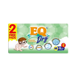 EQ Dry Econo Pack Medium 36's - Tape Baby Diapers