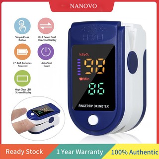 【Ready Stock & 100% Original】[4 Color LED Display ] Portable Finger Oximeter Fingertip Pulse oximeter Home family Pulse Oxymeter Pulsioximetro With Heart Rate Spo2