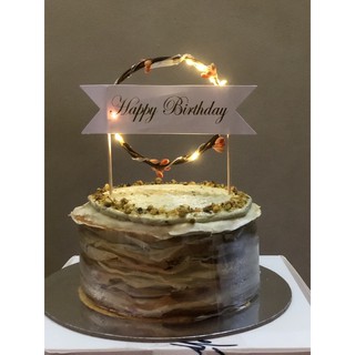 Round Cake topper with lights