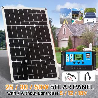 50W Solar Panel Monocrystalline Silicon With Controller Battery Charger Car RV (1)