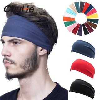 Ready Stock☬CHUHE Sports Yoga Stretch Headband Man Elastic Band Hair Rope pure-cotton extra-wide co