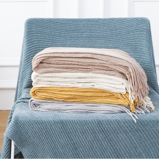 Nordic Knitted Throw Blanket made of soft acrylic cotton Home Woven Blanket (6)