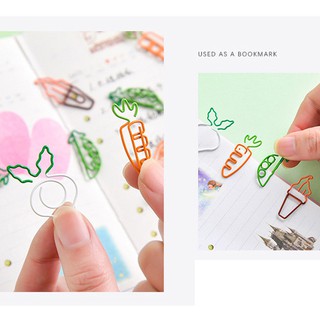 Kawaii Cartoon Cute Fruit Carrot Simulation Photos Tickets Notes Letter Paper Clip Office Stationery (4)