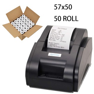 50 Rolls High Quality Thermal Paper for Grab Foods, Food Panda, Credit Cards, XPrinter, Taxi 57x50mm