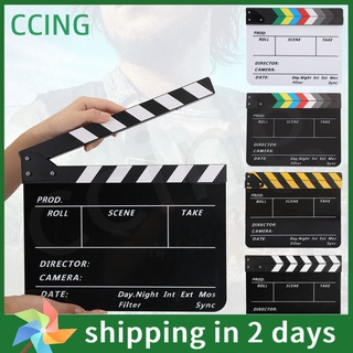 [Wholesale Price] CCing Movie Slate Cut Action Scene Clapper Board Dry Erase Clapboard Film F
