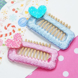 Hair accessories♦♣◑【Pretty Bubble Dog】 Glitter Heart Comb Hair Clip for Dogs and Cats (Made in Korea