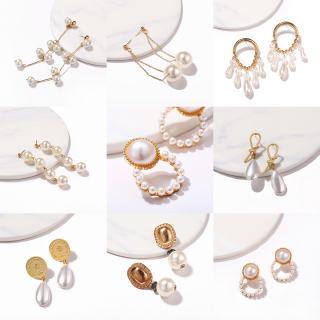 Fashion Pearl Earrings Elegant Women Water Drop Tassel Earring Jewelry Accessories Stud Earrings (7)